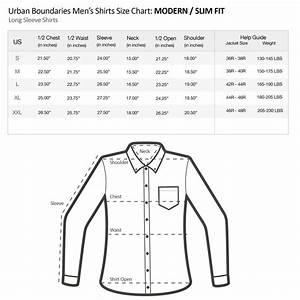 Dress Shirt Size Chart