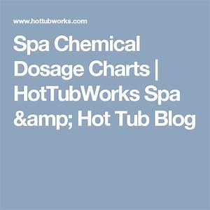 Spa Chemical Dosage Charts Hottubworks Spa Tub Blog Spa