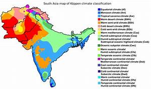 South Asia Map Of Köppen Climate Classification Asia Map South Asia