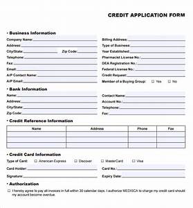 Free Credit Application Template Pdf Printable Templates