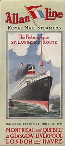 Montreal To Europe Via The Allan Line 1911 Photo Deco Merchant Navy