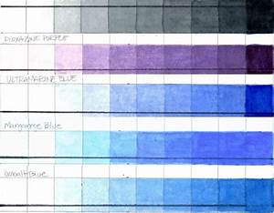 M Graham Watercolor Value Charts Paynes Grey Dioxazine Purple