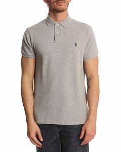 Polo Ralph Custom Fit Grey Polo Shirt In Gray For Men Grey Lyst