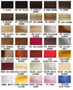 Hair Color Codes Chart