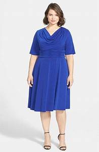 Plus Size Fashion Howard Ruched Waist Fit Flare Dress Fit