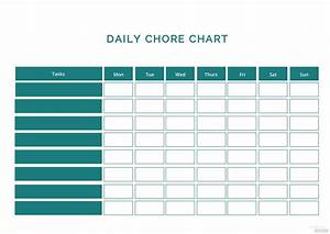 daily chore chart template in microsoft word template net