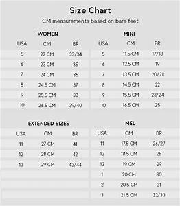 Mini Size Chart Cm