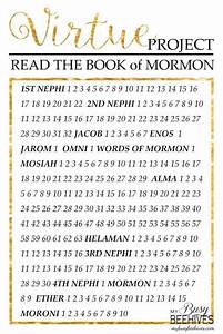 Book Of Mormon Reading Chart For Virtue Project In Yw Personal Progress