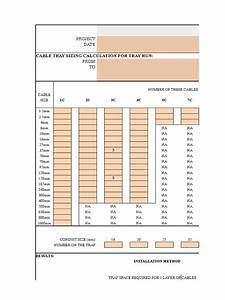 Cable Tray Sizing Calculation For Tray Run Project Date Equipment