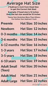 average hat size chart crochet hat size chart ahsel anne