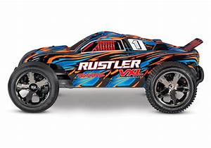 Tra37076 4orngx Traxxas Rustler 2wd Vxl 2 4ghz Tsm 1 10th Stadium