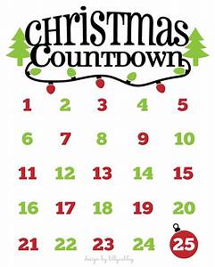 Christmas Countdown Free Printable Free Printable