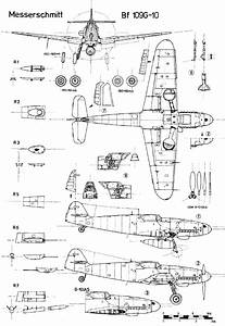 Messerschmitt Bf 109 Blueprint Luftwaffe Planes Wwii Aircraft Fighter