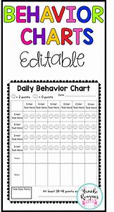 Behavior Chart With The Text Behavior Chart For Students To Use On