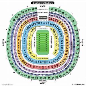Qualcomm Stadium Seating Chart With Seat Numbers Awesome Home