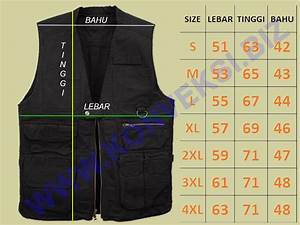 Vest Size Chart Ukuran Rompi Orang Indonesia Konveksi Bandung