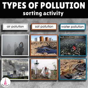 Types Of Pollution Water Air Land Earth Day Montessori Ecology