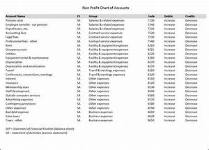 Nonprofit Chart Of Accounts Template Double Entry Bookkeeping