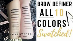  Brow Definer Swatches All 10 Colors Perfect Eyebrows