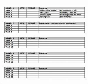 Free 8 Sample Weight Loss Chart Templates In Pdf Ms Excel