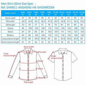 Shirt Size Chart Shirt Size Chart Slim Fit Shirt Size Conversion
