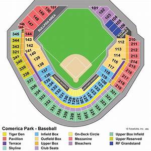 8 Pics Comerica Park Concert Seating Chart With Seat Numbers And View