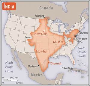 Size Of India Compared To United States Vivid Maps