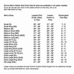 Simms Waders Size Chart Lupon Gov Ph