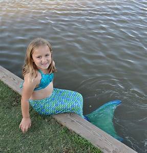 What An Adorable Mermaid Fin Fun Mermaid Tails Swimwear Girls