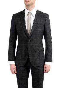 Hugo Boss Quot Huge6 Genius5 Quot Men 39 S Linen Silk Wool Slim Fit Gray Two