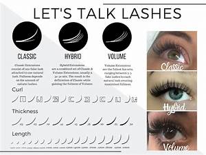 Eyelash Curl Length Thickness Poster For Classic Hybrid Etsy