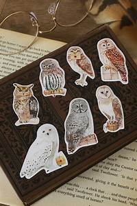 Postal Owls Stickers Set 7 Pcs Stickers Forest Stickers Etsy Owl
