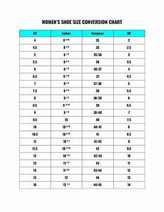 printable shoe size conversion chart