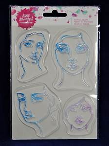 Womens Faces Acrylic Stamp Set By Davenport Etsy Acrylic Stamp