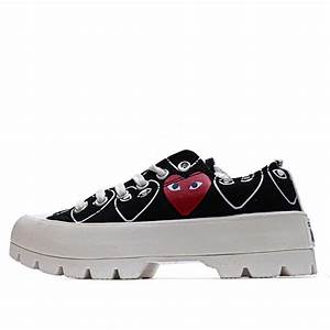 Black Converse Play Comme Des Garcons Womens Chuck Taylor All Star