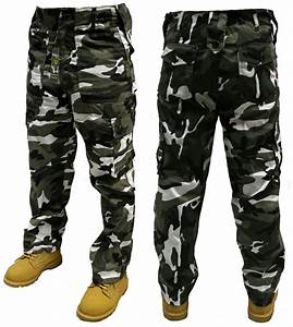 Army Cargo Cambat Mens Work Trouser Camo Military Camouflage Pants All