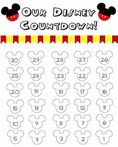 100 Day Disney Countdown Printable Free Letter Templates