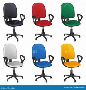 Office Revolving Wheelchair Six Different Upholstery Colors Black