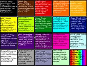 Mood Ring Color Chart Printable Printable Word Searches