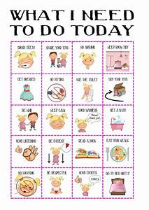 behaviour chart for girls printable with pictures kid 39 s etsy