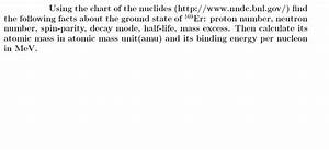 Solved Using The Chart Of The Nuclides Chegg Com