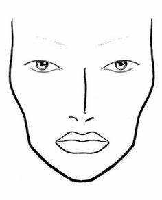 Blank Face Chart Style Dramatic Makeup Inspirations Pinterest