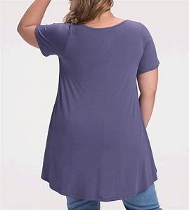 Lapasa Casual Short Sleeve Women T Shirt Fit Dark Purple