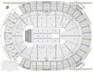 Detailed Seat Row Numbers End Stage Concert Sections Floor Plan Map