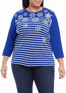  rogers plus size perfectly soft 3 4 sleeve crew neck t shirt belk