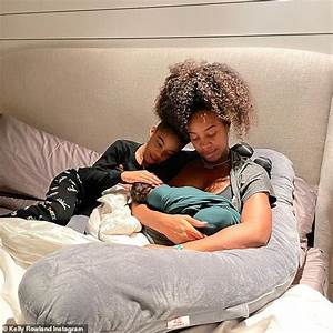 Rowland Shares A Precious Snap Holding Her Newborn Son Noah 21