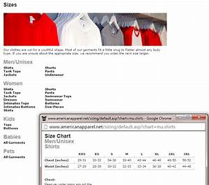 Size Chart Guide By Different Apparel Brands For Men And Women Apparel