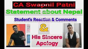 Swapnil Patni Sir 39 S Statement About Nepal Student 39 S Reaction His