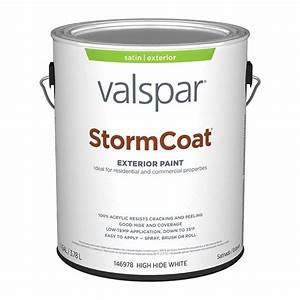 Valspar Valspar Pro Storm Coat Satin White Exterior Paint 1 Gallon