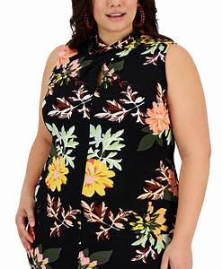  Roy Plus Size Harland Floral Print Mini Dress Macy 39 S